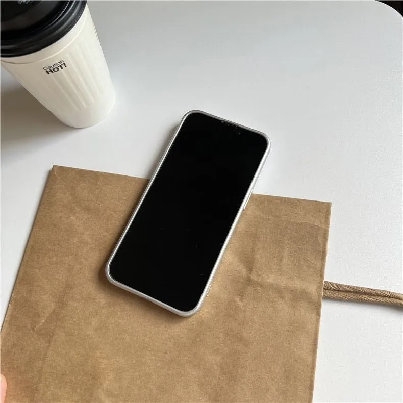 Electroplated silver liquid silicone phone case for iPhone with music design and drop protection