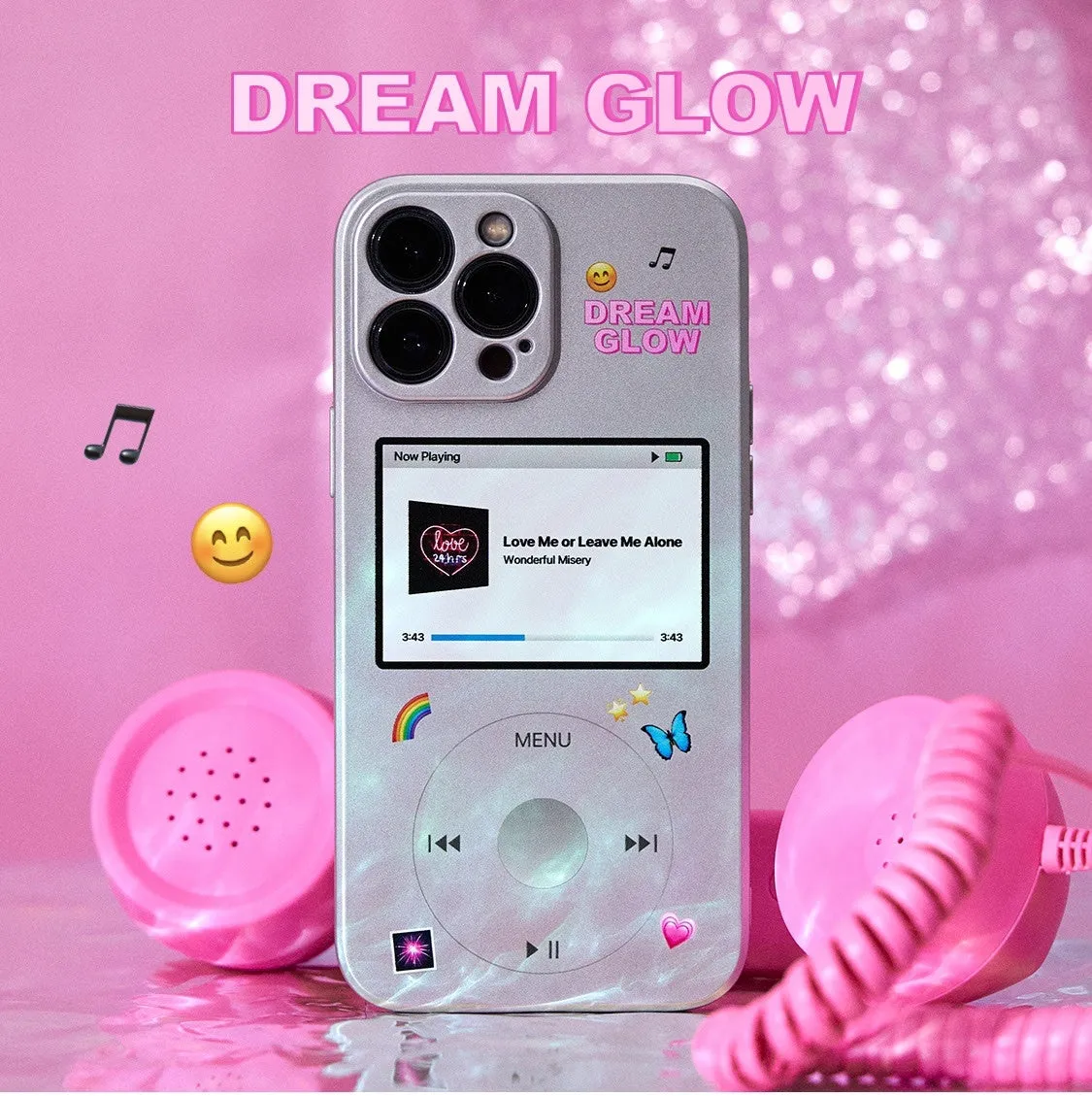Electroplated silver liquid silicone phone case for iPhone with music design and drop protection