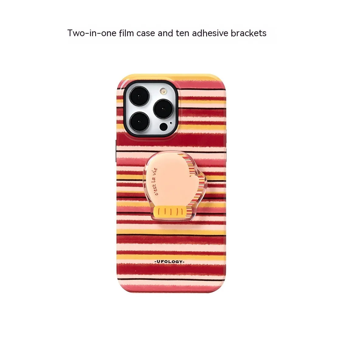 Magnetic phone case holder for iPhone 15 Pro Max TPU two-in-one shell matte finish with bracket
