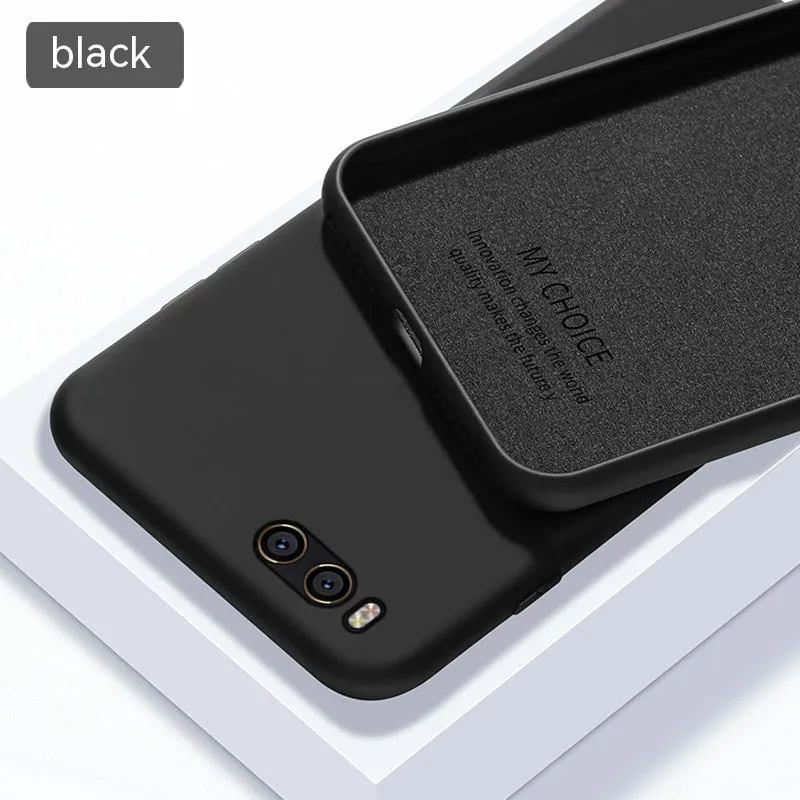 Liquid silicone phone case for Xiaomi 6 in black with anti-drop protection and flexible fit