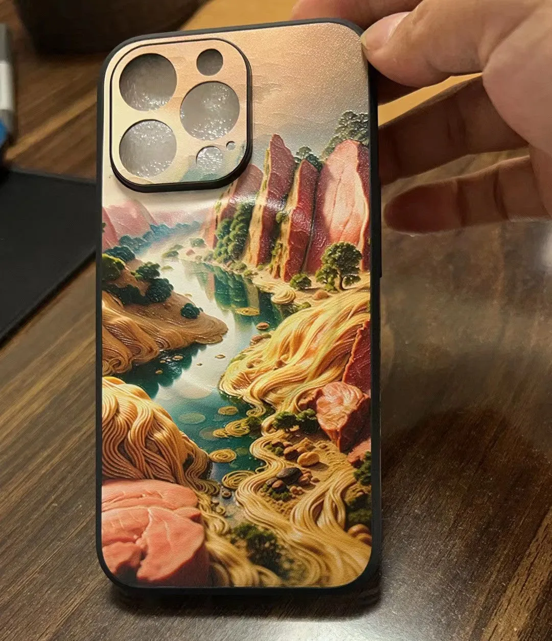 Slim magnetic suction protective phone case for iPhone 13 Pro in image colour with raised edges