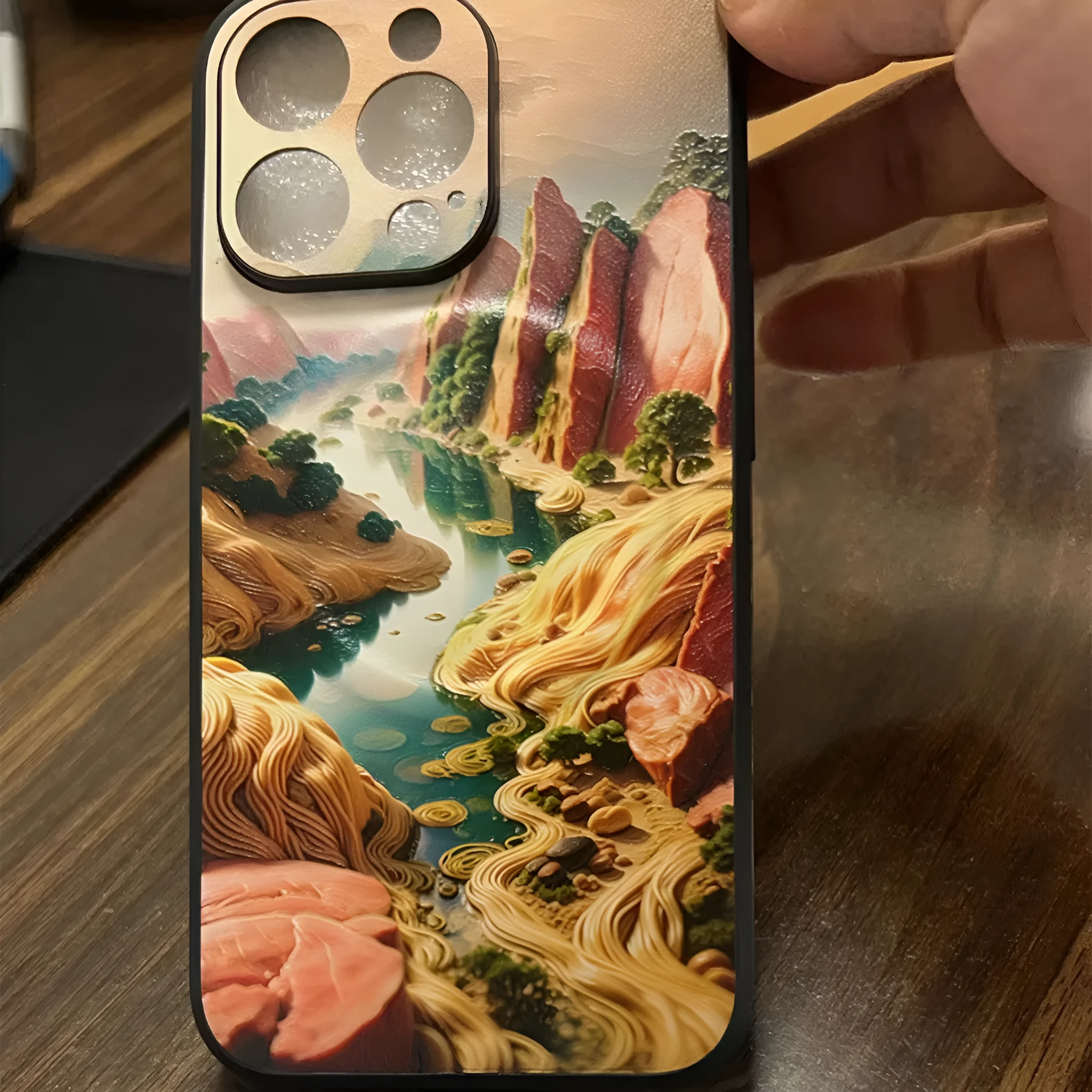 Slim magnetic suction protective phone case for iPhone 13 Pro in image colour with raised edges