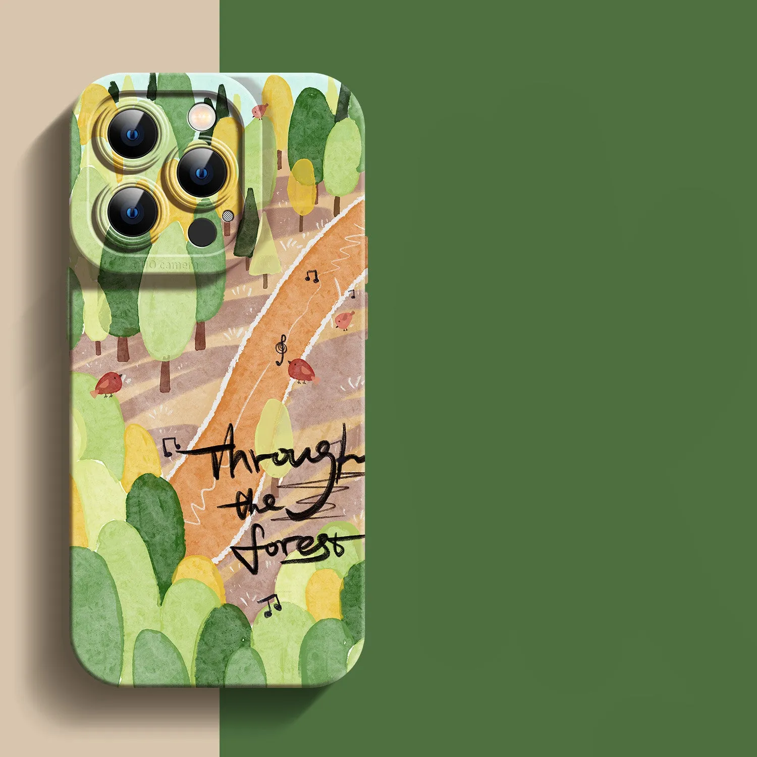 Creative silicone all-inclusive anti-drop phone case for iPhone in liquid silicone with anti-fingerprint coating