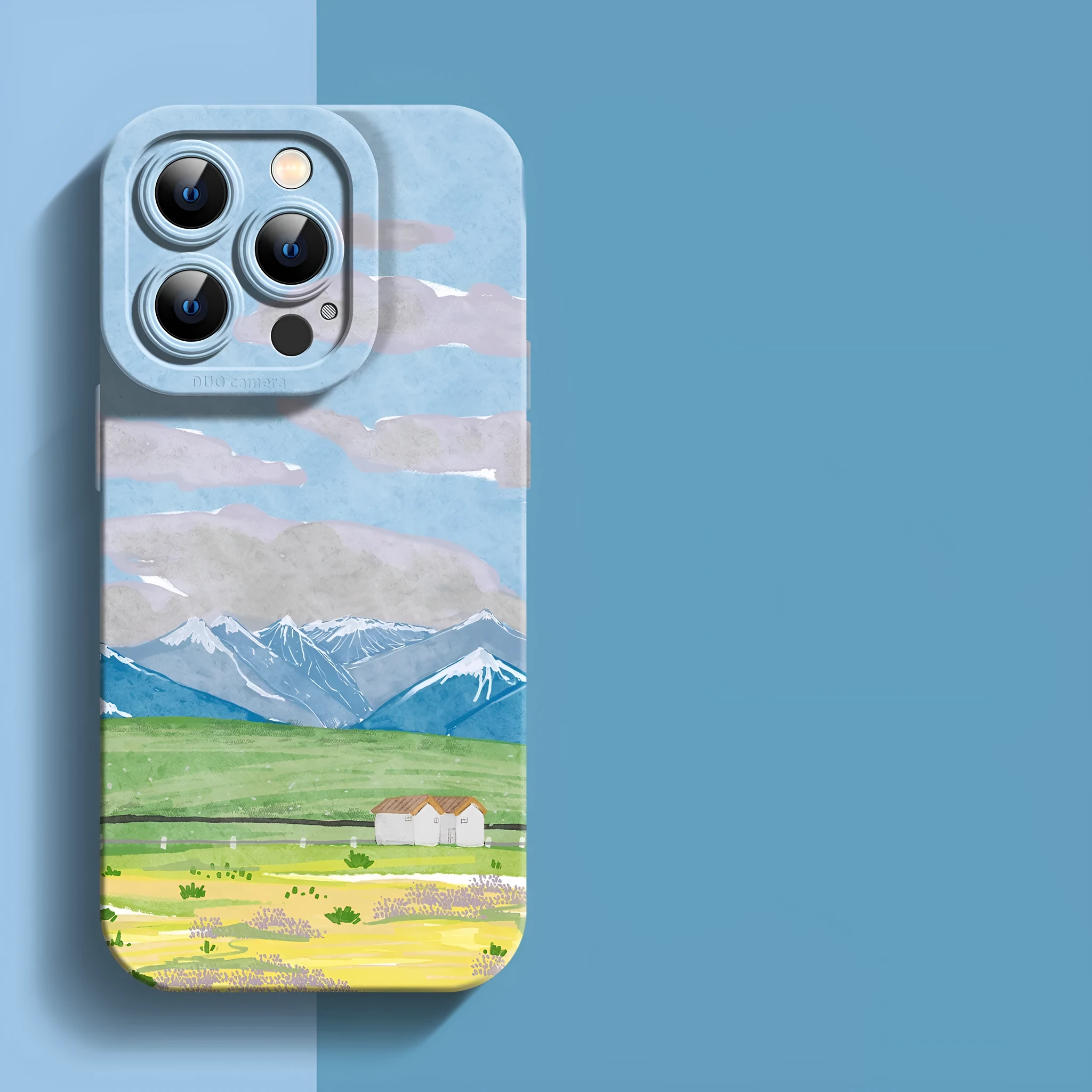 Creative silicone all-inclusive anti-drop phone case for iPhone in liquid silicone with anti-fingerprint coating