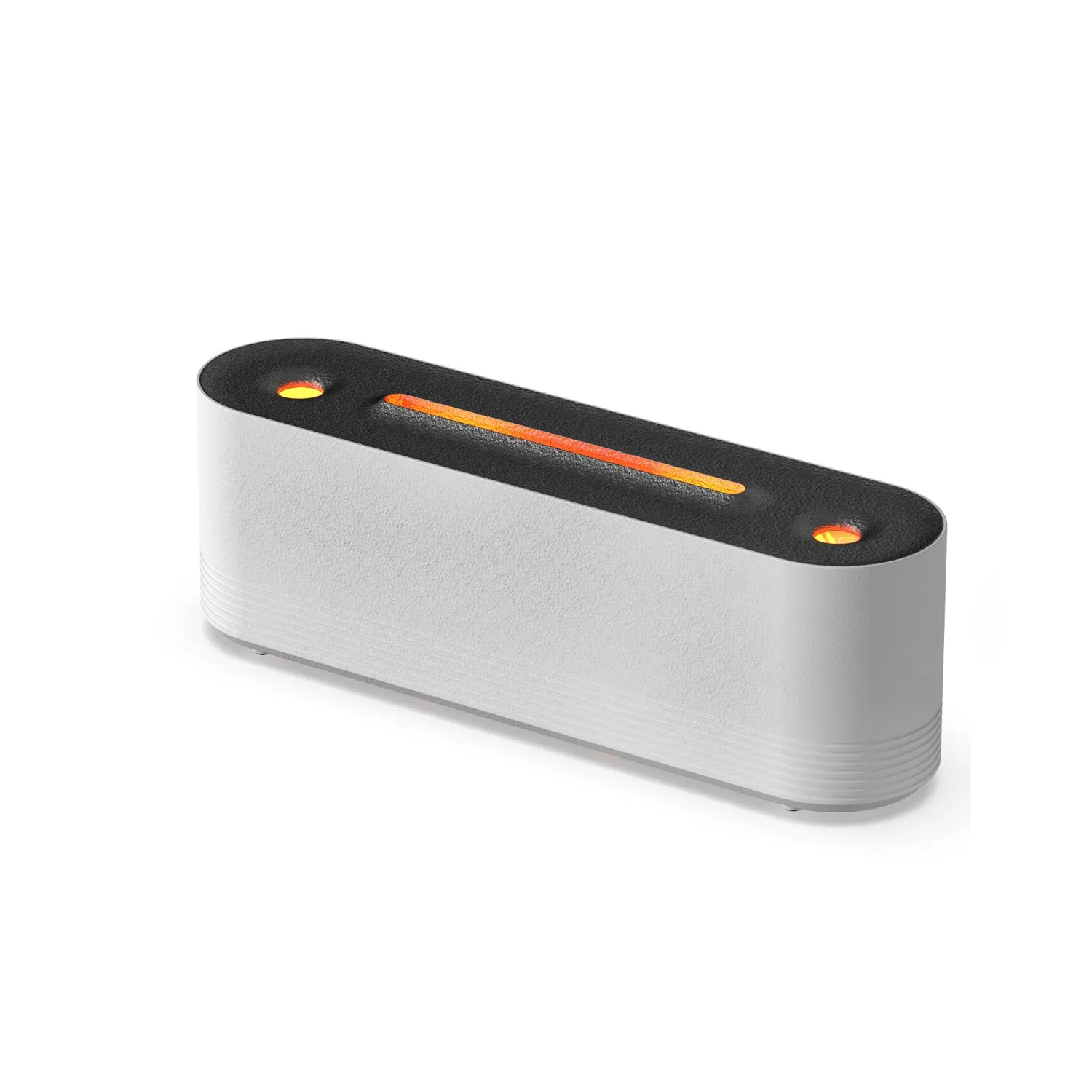 Black ultrasonic aroma diffuser with LED flame lighting emitting cool mist