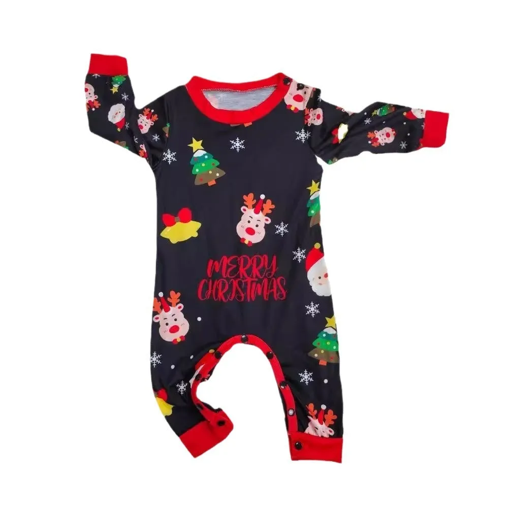 Family Christmas pajamas matching set in cotton with plaid design including dog size