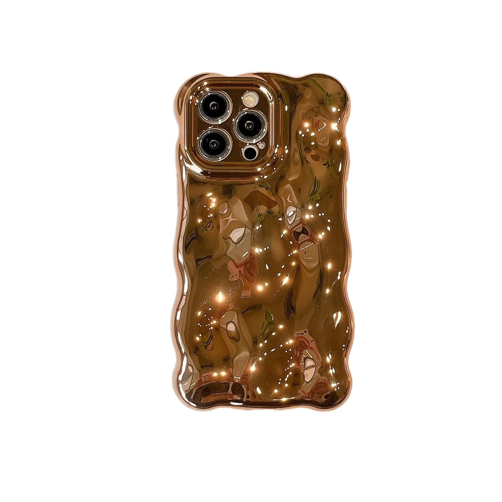 TPU phone case with bubble shell electroplating finish in silver for iPhone
