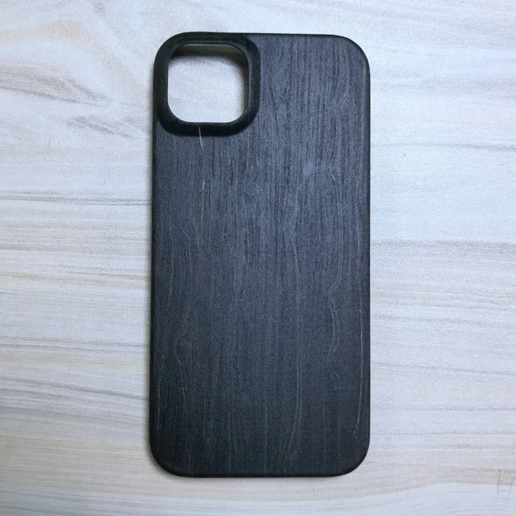 Wooden phone case hard shell retro back cover for iPhone 12-15 Pro Max in walnut finish