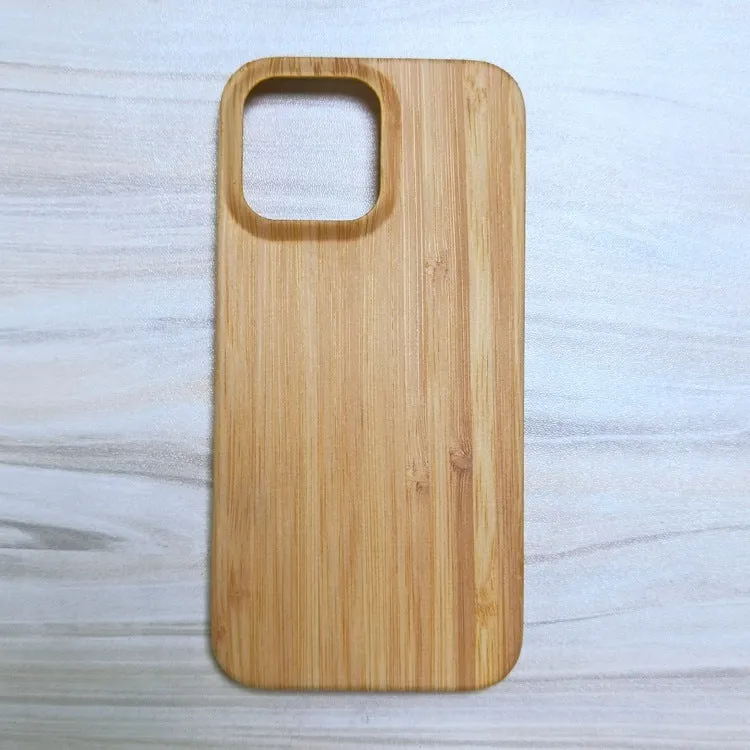 Wooden phone case hard shell retro back cover for iPhone 12-15 Pro Max in walnut finish