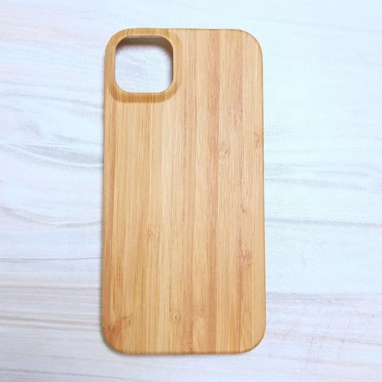 Wooden phone case hard shell retro back cover for iPhone 12-15 Pro Max in walnut finish