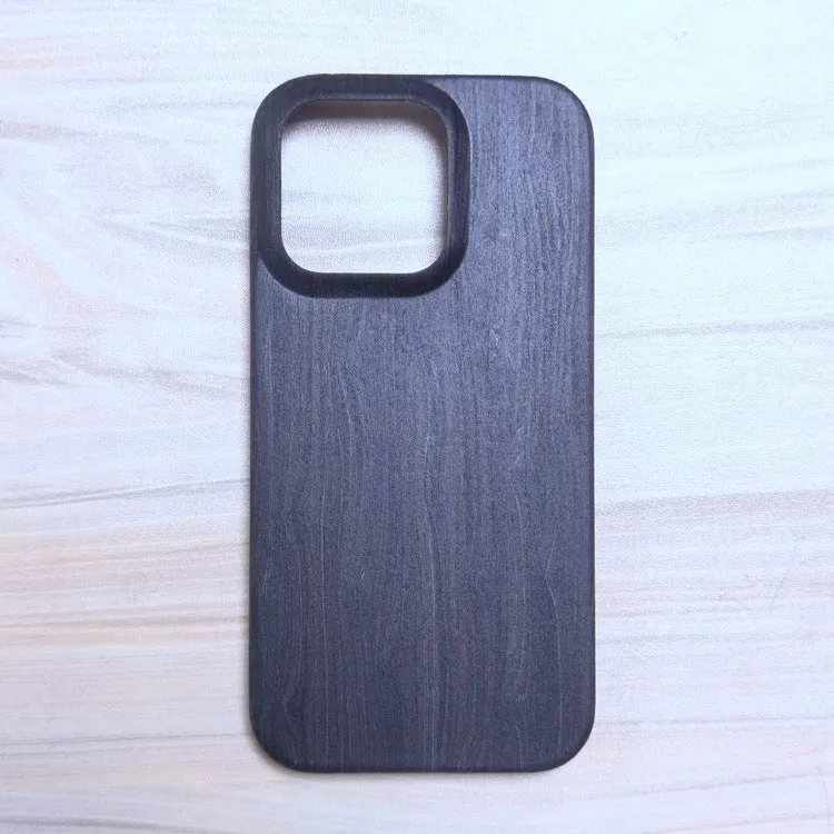 Wooden phone case hard shell retro back cover for iPhone 12-15 Pro Max in walnut finish