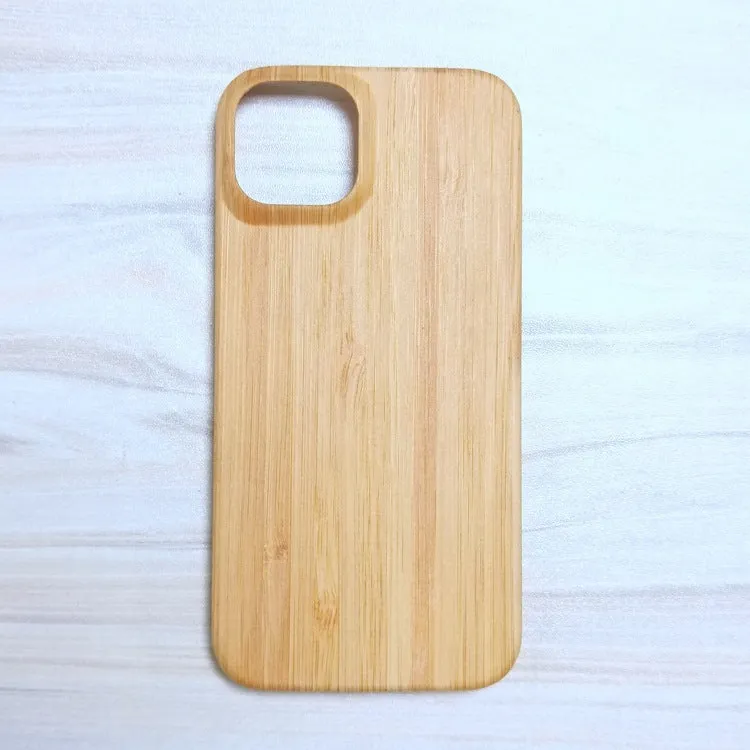 Wooden phone case hard shell retro back cover for iPhone 12-15 Pro Max in walnut finish