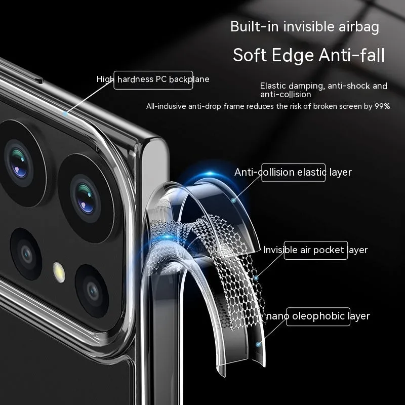 Frosted transparent PC phone case for Samsung with anti-fall corners and matte finish