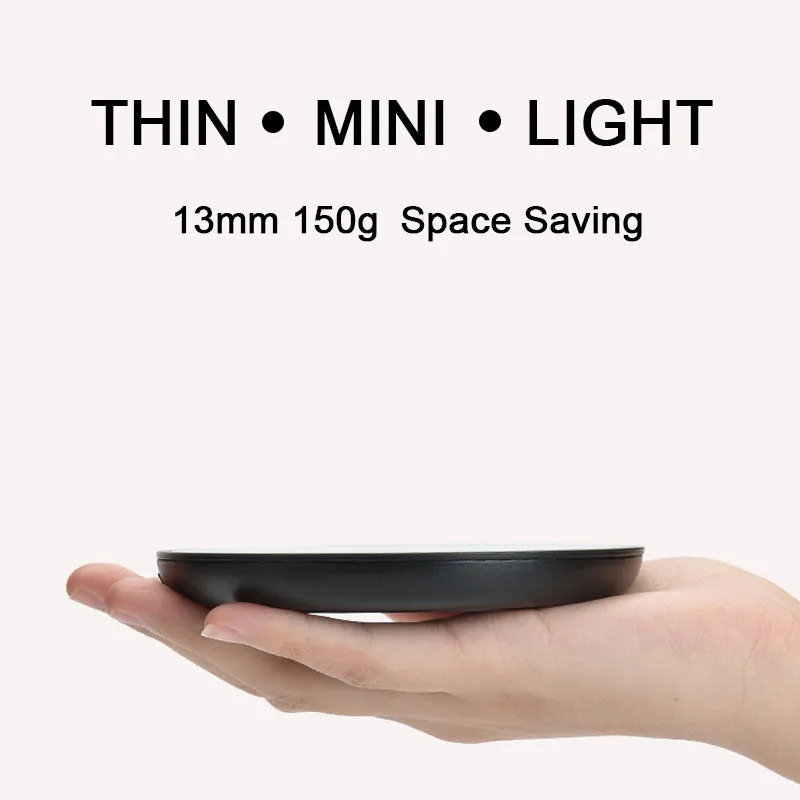 Black cup warmer with tempered glass surface and adjustable temperature control