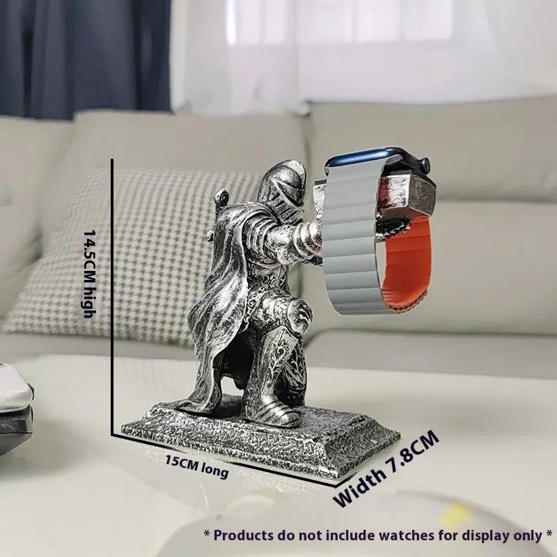 Smart Bracket resin watch charging display stand in warrior design for Apple and Huawei watches