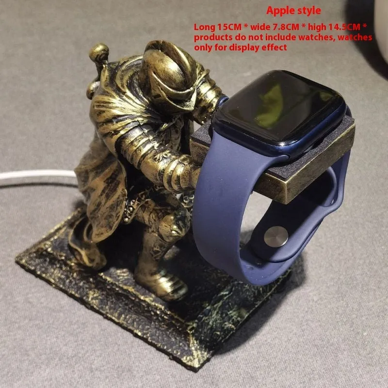 Smart Bracket resin watch charging display stand in warrior design for Apple and Huawei watches