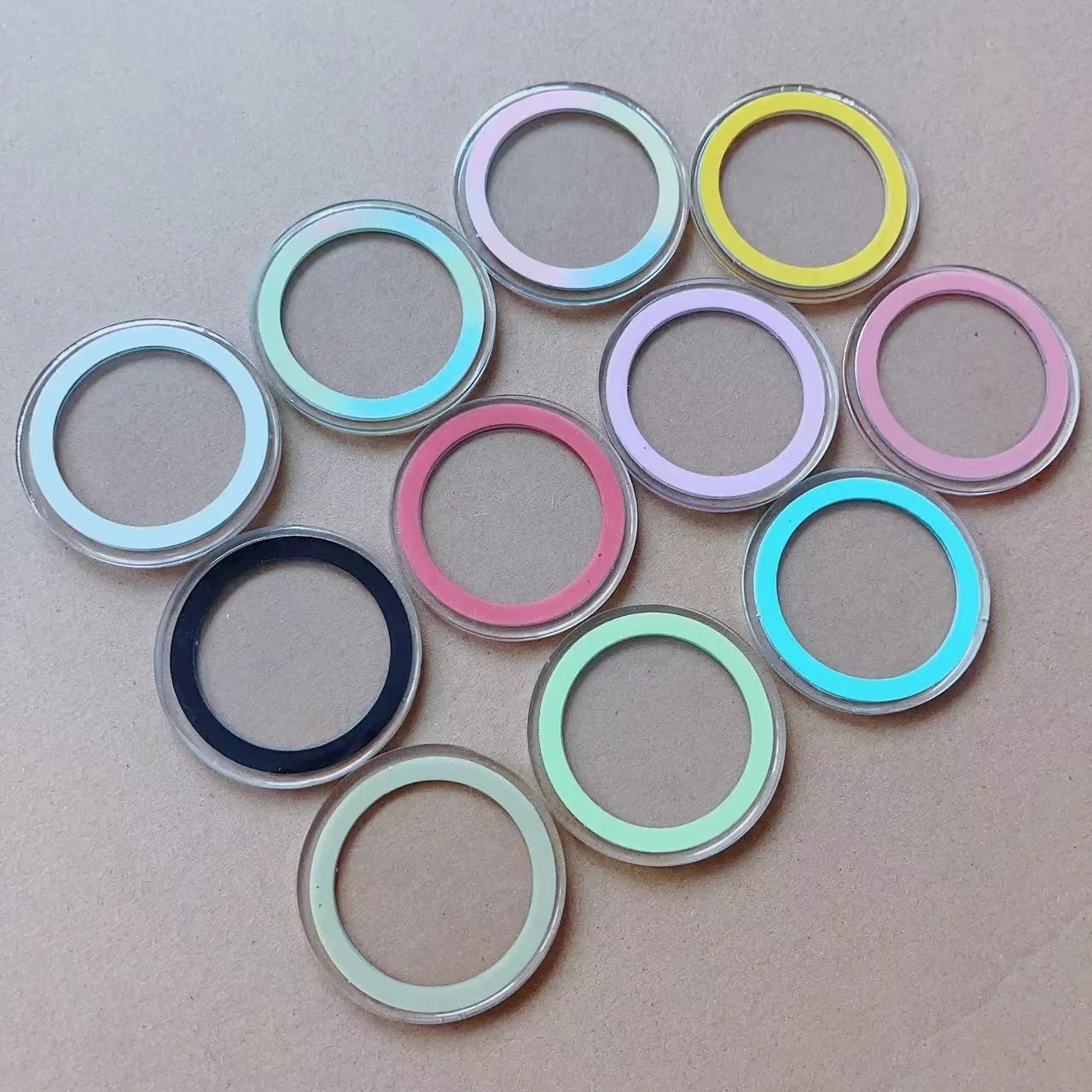 Epoxy resin airbag bracket with magnetic suction cup and ring for car phone mounting, shown in black colour option
