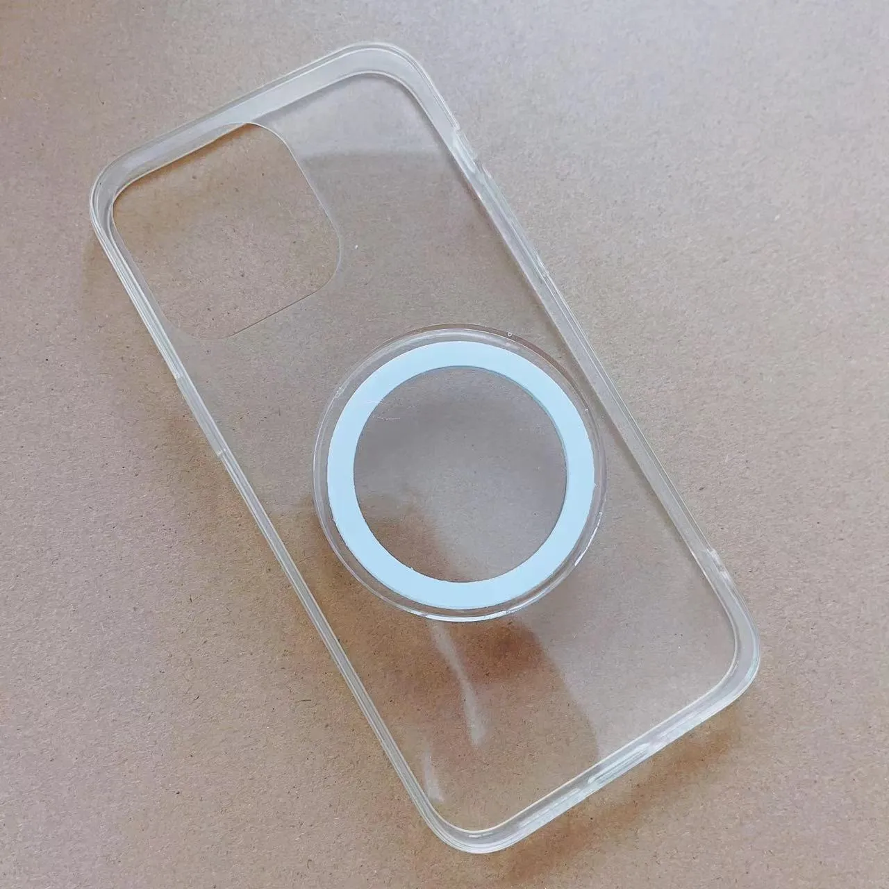 Epoxy resin airbag bracket with magnetic suction cup and ring for car phone mounting, shown in black colour option