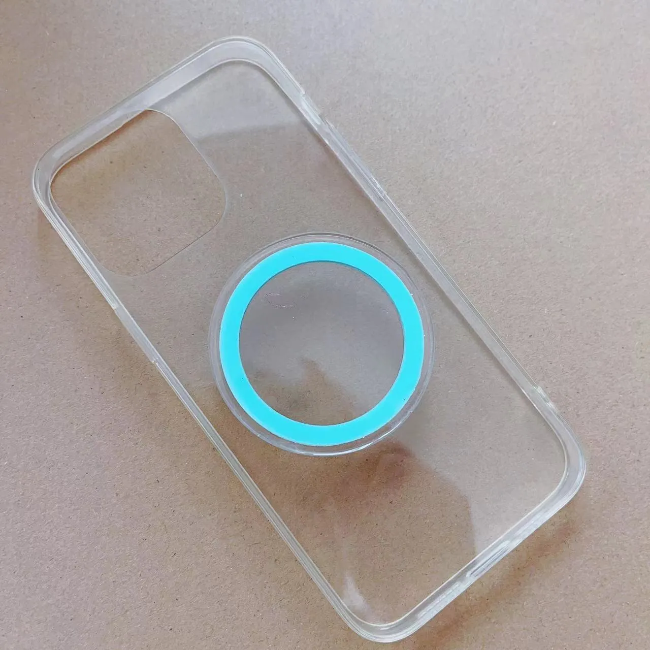 Epoxy resin airbag bracket with magnetic suction cup and ring for car phone mounting, shown in black colour option