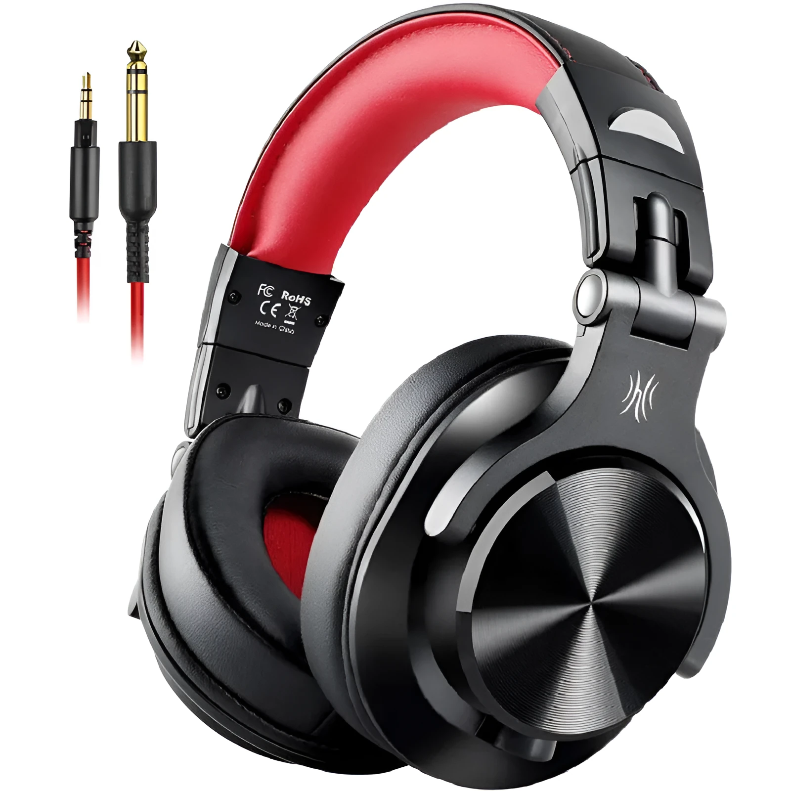 OneOdio over-ear headphones with 40mm drivers in black or red colour options
