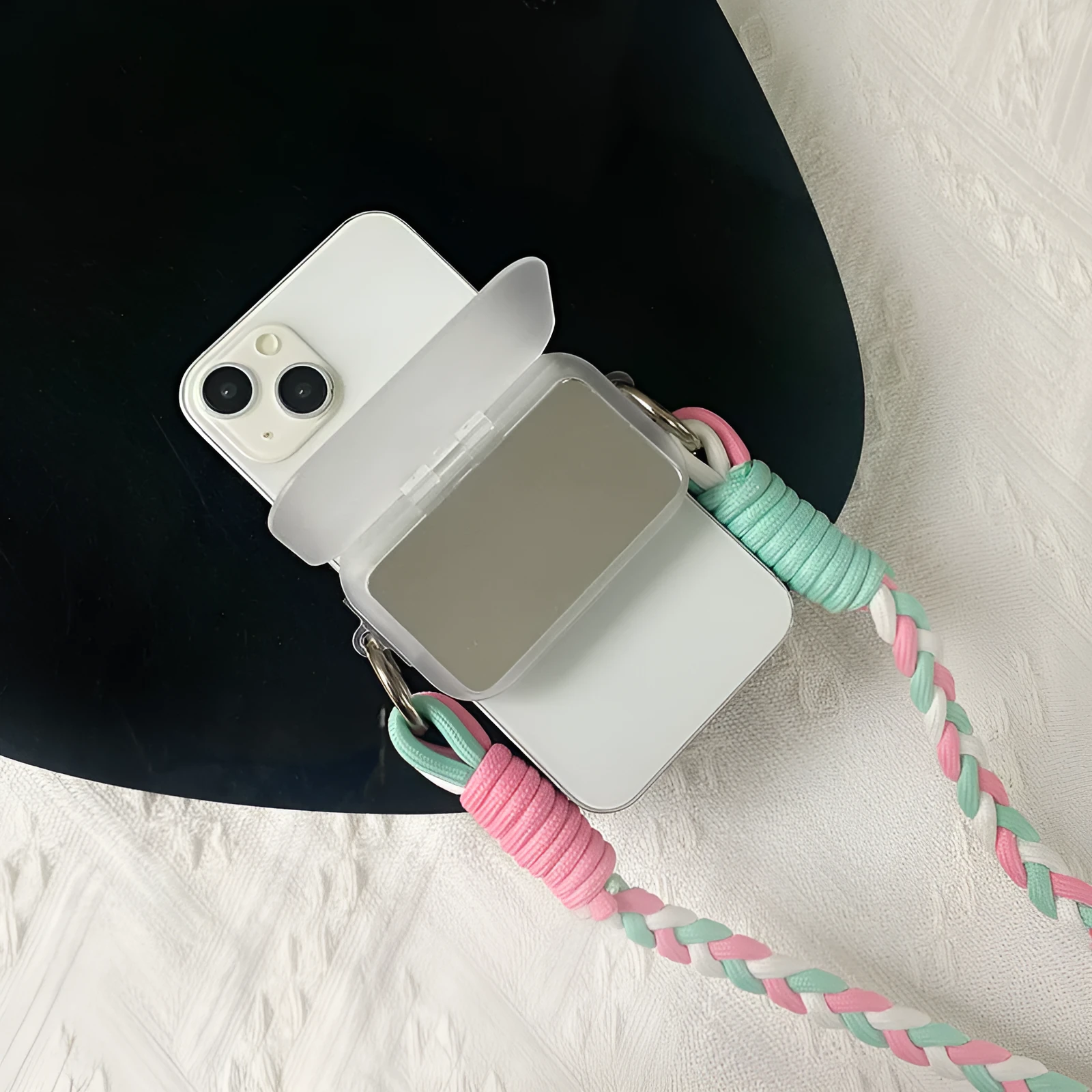 Phone Crossbody Back Splint Oval Clip in Mirror Back Splint plastic hands-free mobile accessory