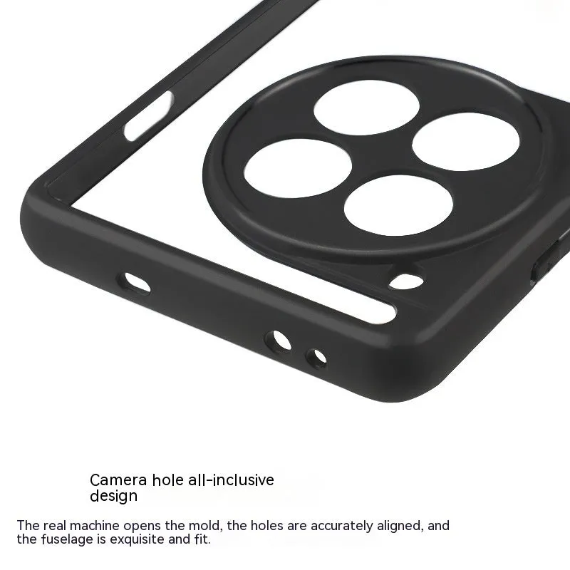 Black border transparent PC TPU frosted phone case for OnePlus with corner airbags and 1.5mm backboard