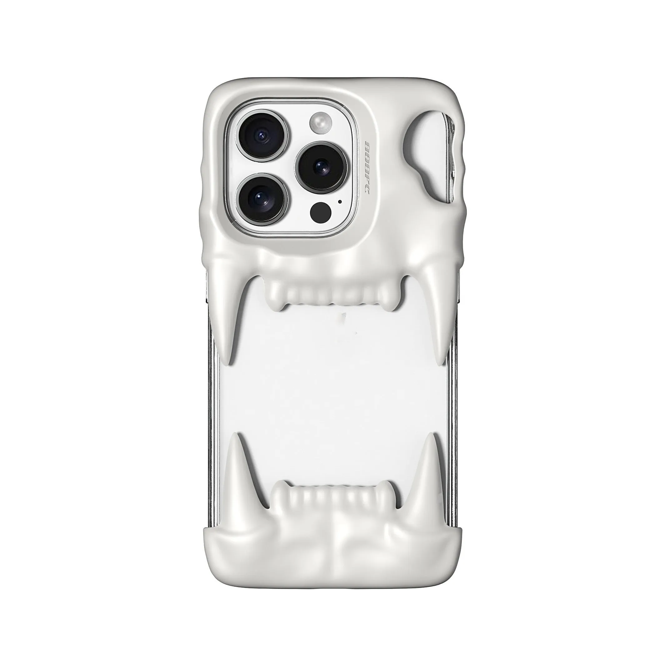 Silicone mobile phone case with transparent inner shell and all-wrapped coverage in metallic silver for iPhone