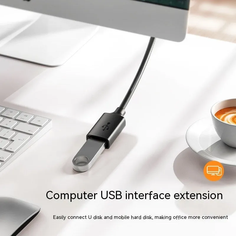 USB 3.0 extension cable male to female black PVC 0.5m length for printer and data transfer