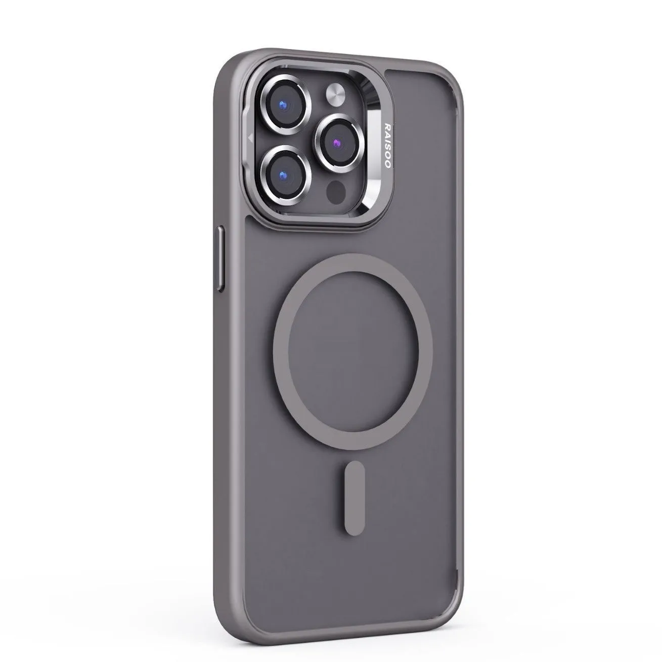 Frosted TPU magnetic phone case with built-in kickstand for iPhone 15 and 14 series