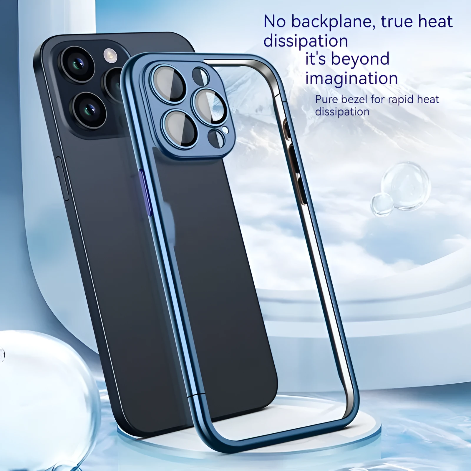 Matte plating frame phone case for Apple iPhone in Titanium Gray with glass lens protector