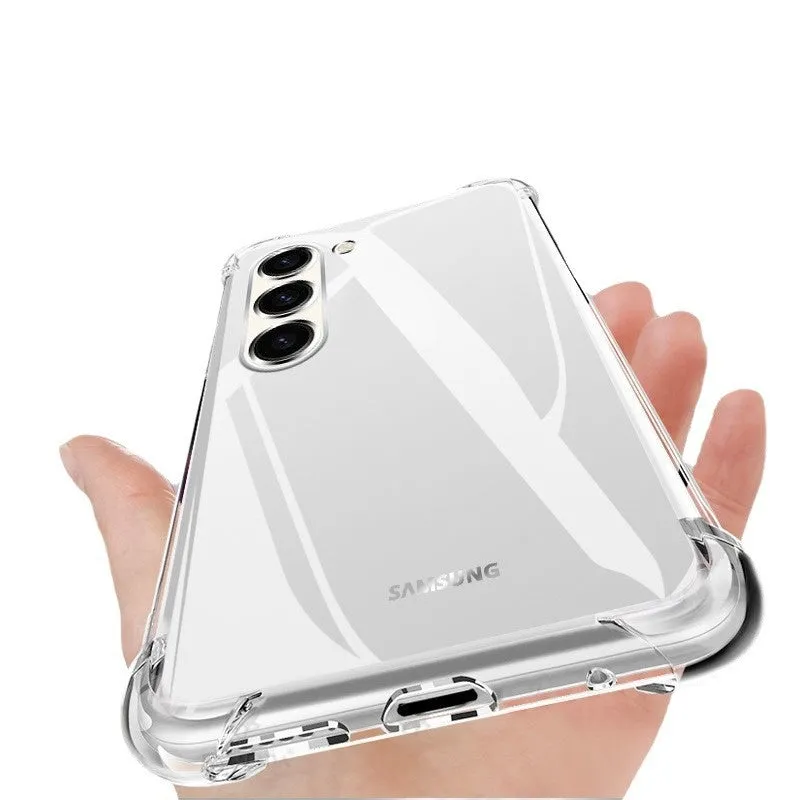 Transparent TPU phone case for Samsung Galaxy S23 with four-corner airbag protection