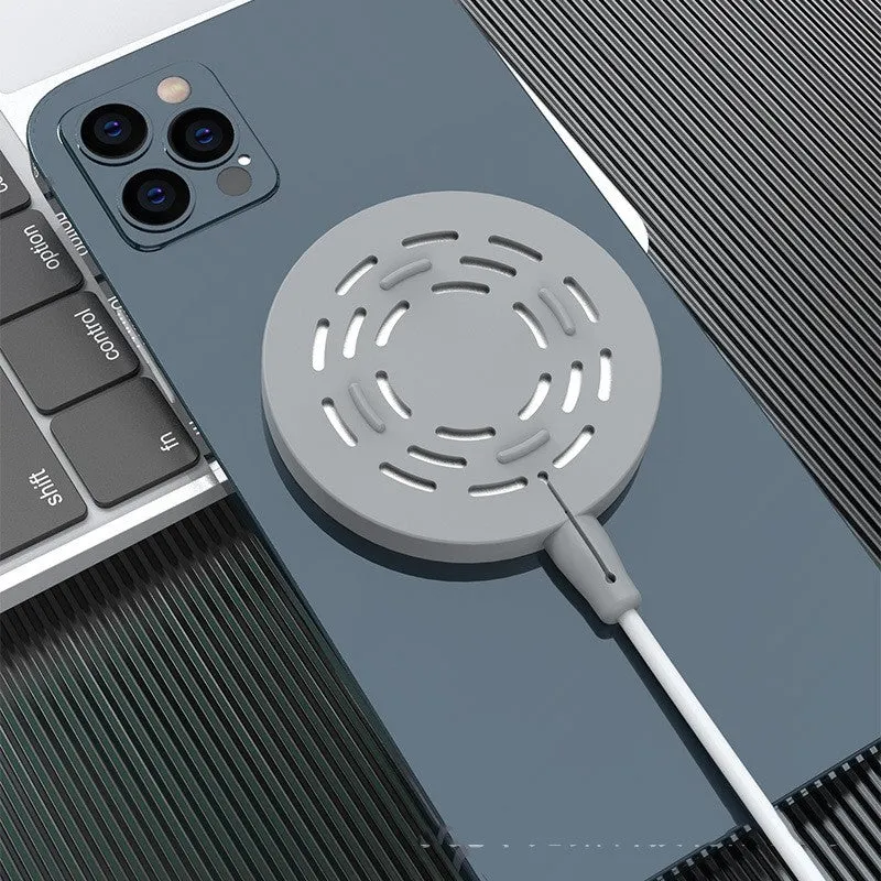 Silicone protective cover for Magsafe wireless charger in black, shockproof anti-fall design