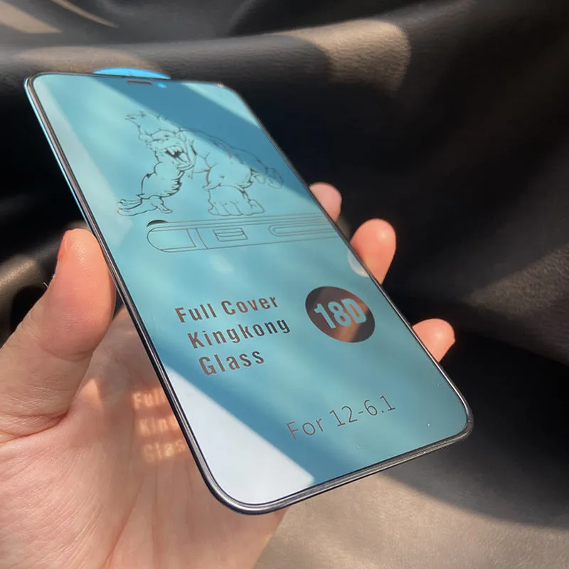 Airbag tempered glass privacy screen protector for iPhone 15 series anti-peep black edge film