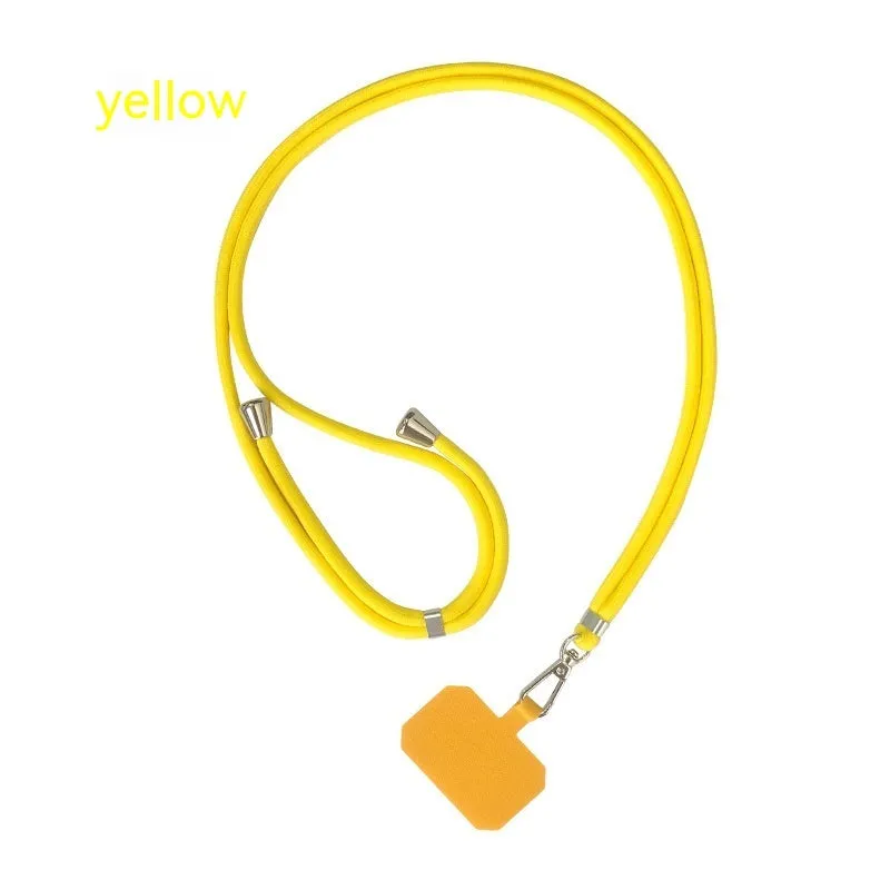 TPU polyester mobile phone back splint lanyard gasket in black, with hand strap, universal fit for phone case