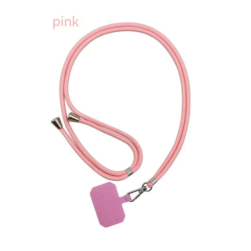 TPU polyester mobile phone back splint lanyard gasket in black, with hand strap, universal fit for phone case