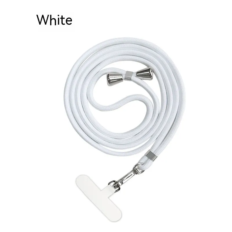 TPU polyester mobile phone back splint lanyard gasket in black, with hand strap, universal fit for phone case