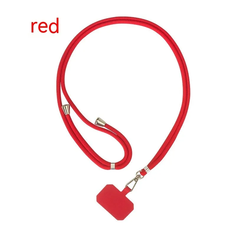 TPU polyester mobile phone back splint lanyard gasket in black, with hand strap, universal fit for phone case