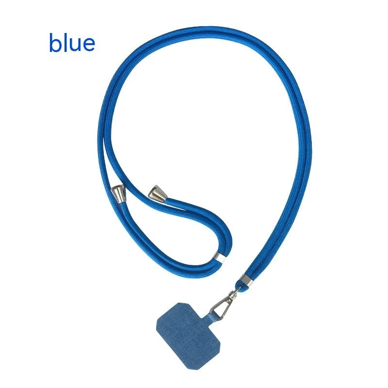 TPU polyester mobile phone back splint lanyard gasket in black, with hand strap, universal fit for phone case