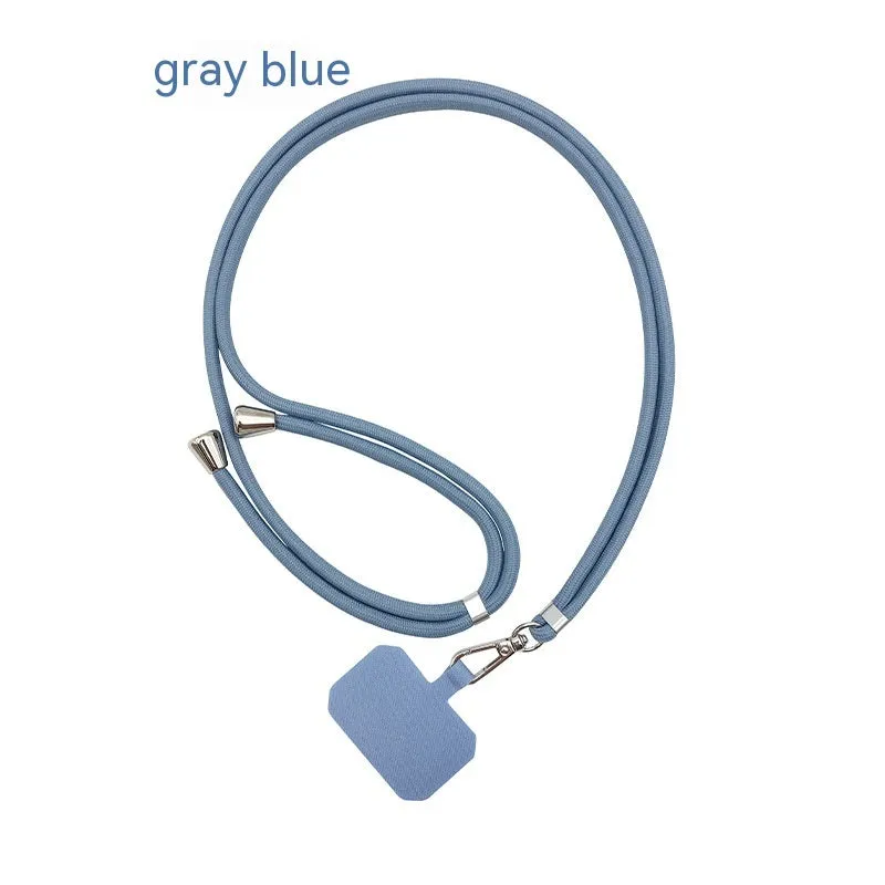 TPU polyester mobile phone back splint lanyard gasket in black, with hand strap, universal fit for phone case
