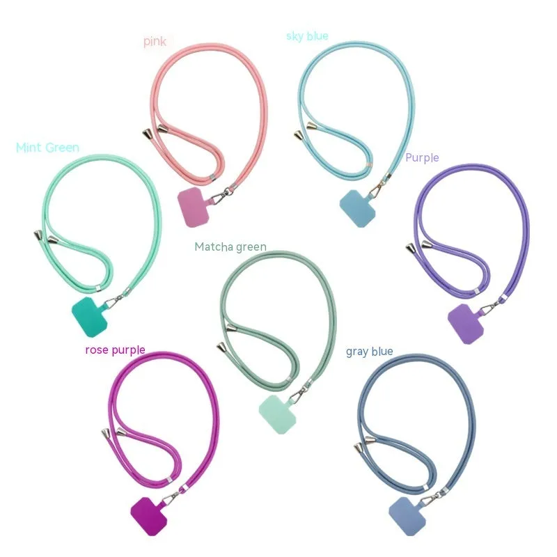 TPU polyester mobile phone back splint lanyard gasket in black, with hand strap, universal fit for phone case