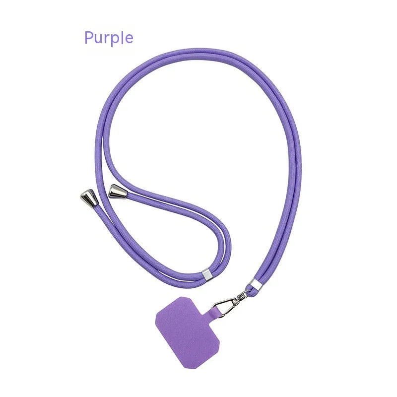 TPU polyester mobile phone back splint lanyard gasket in black, with hand strap, universal fit for phone case