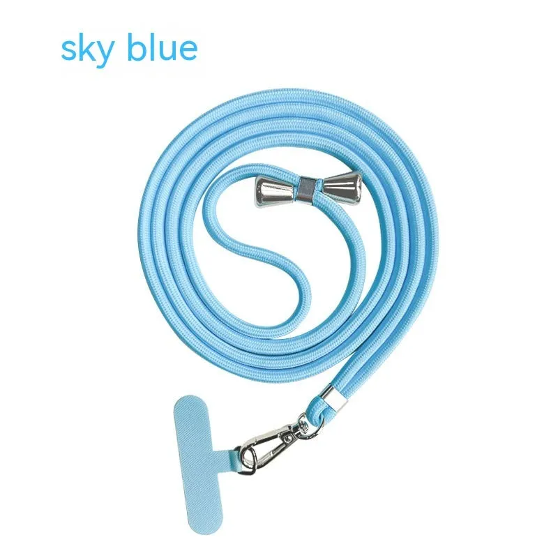 TPU polyester mobile phone back splint lanyard gasket in black, with hand strap, universal fit for phone case