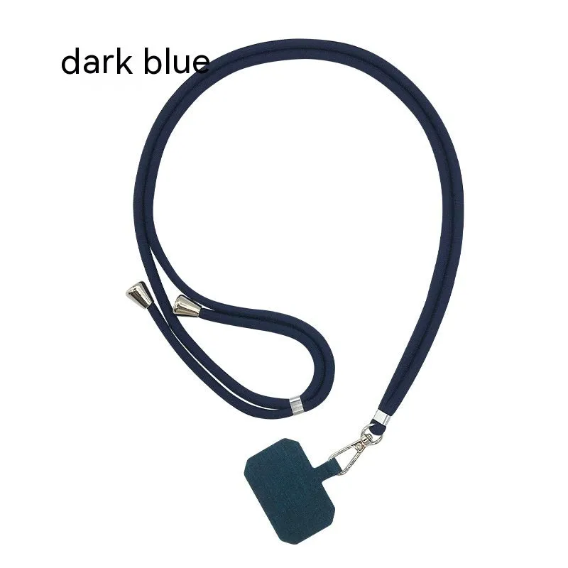 TPU polyester mobile phone back splint lanyard gasket in black, with hand strap, universal fit for phone case