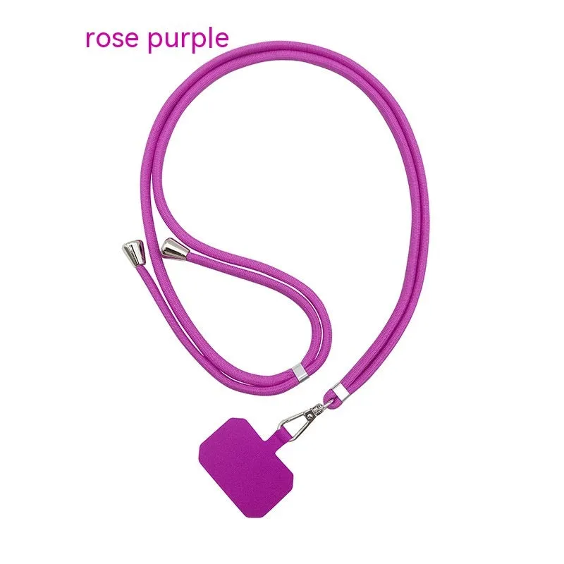 TPU polyester mobile phone back splint lanyard gasket in black, with hand strap, universal fit for phone case