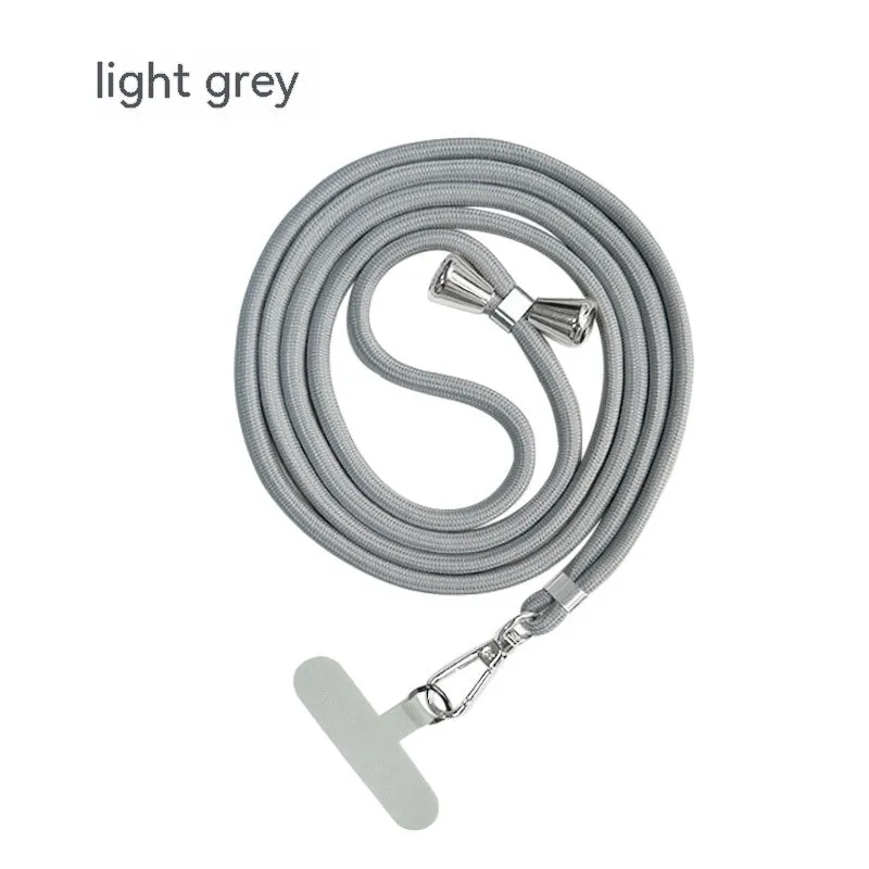 TPU polyester mobile phone back splint lanyard gasket in black, with hand strap, universal fit for phone case