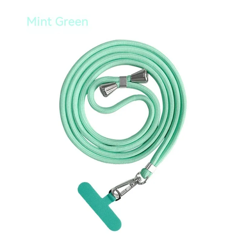 TPU polyester mobile phone back splint lanyard gasket in black, with hand strap, universal fit for phone case