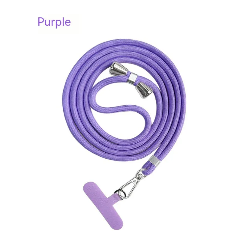 TPU polyester mobile phone back splint lanyard gasket in black, with hand strap, universal fit for phone case