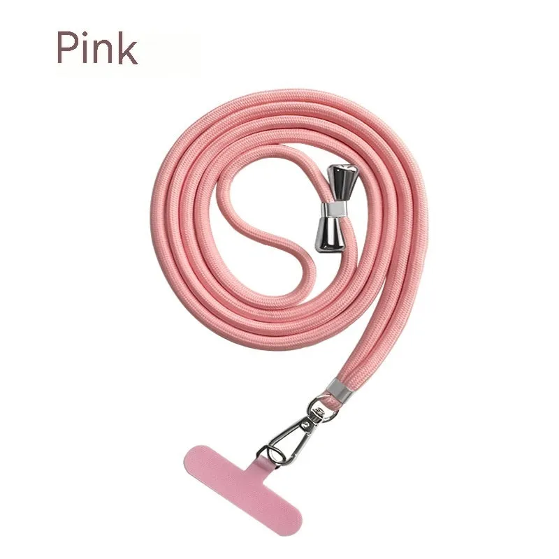 TPU polyester mobile phone back splint lanyard gasket in black, with hand strap, universal fit for phone case