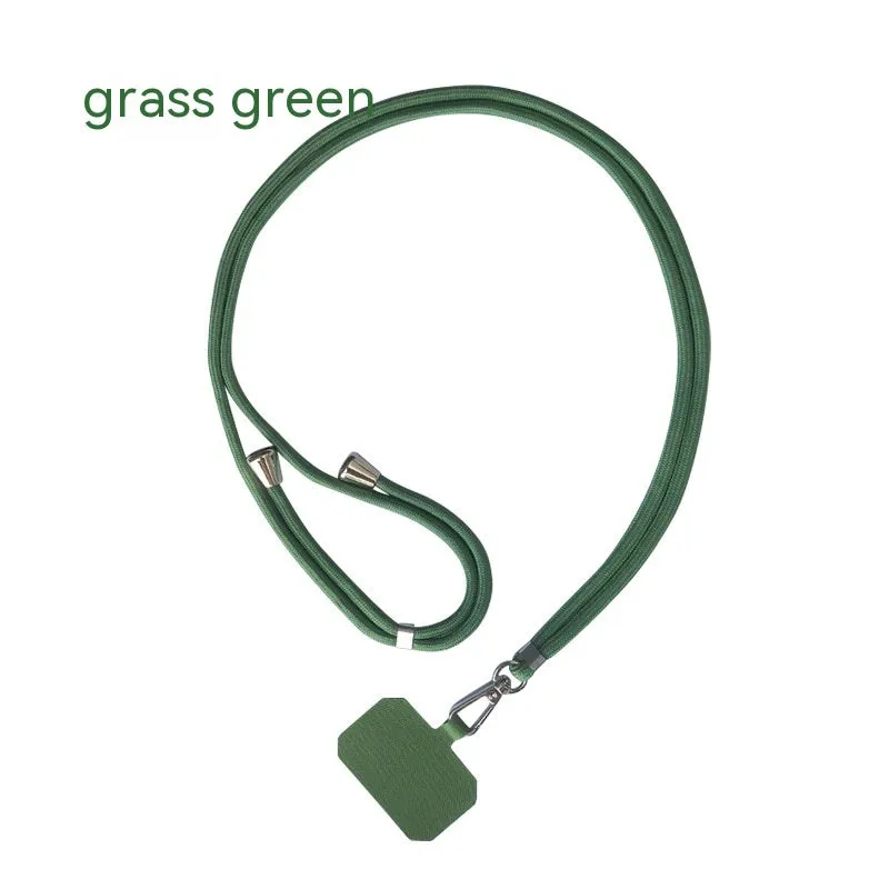 TPU polyester mobile phone back splint lanyard gasket in black, with hand strap, universal fit for phone case