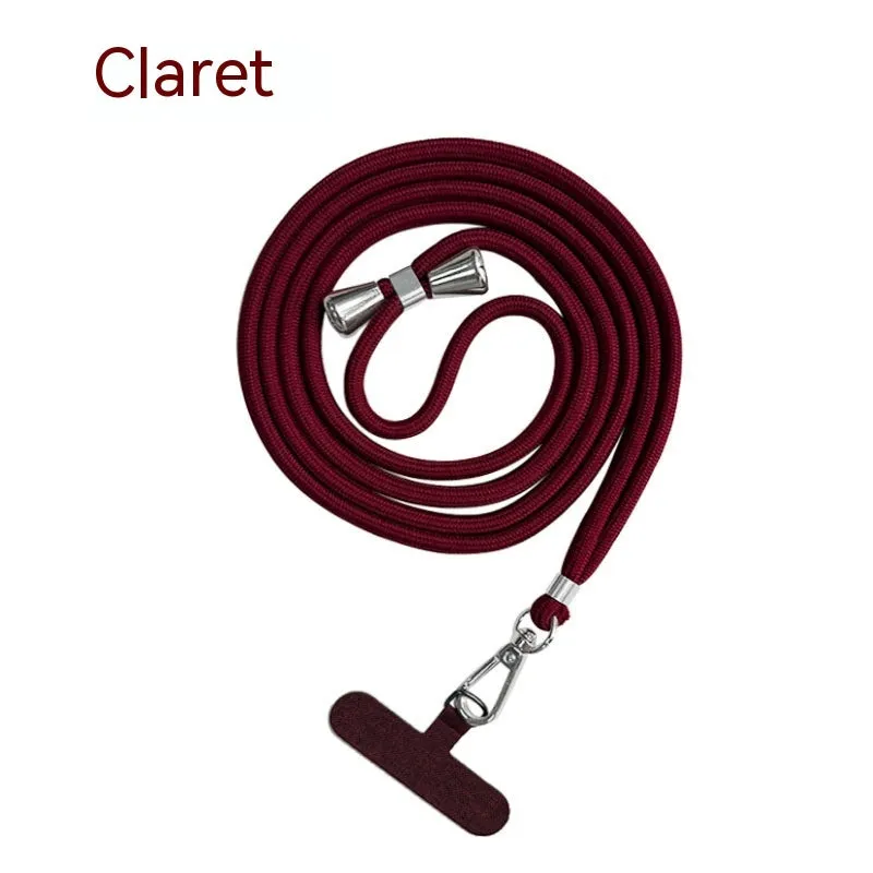 TPU polyester mobile phone back splint lanyard gasket in black, with hand strap, universal fit for phone case
